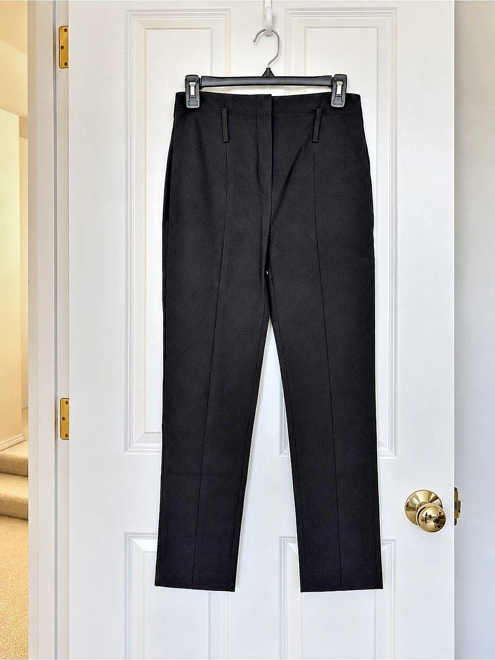 Theory Carly Black Wool Blend Trousers Size 2